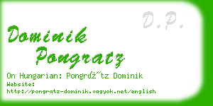 dominik pongratz business card